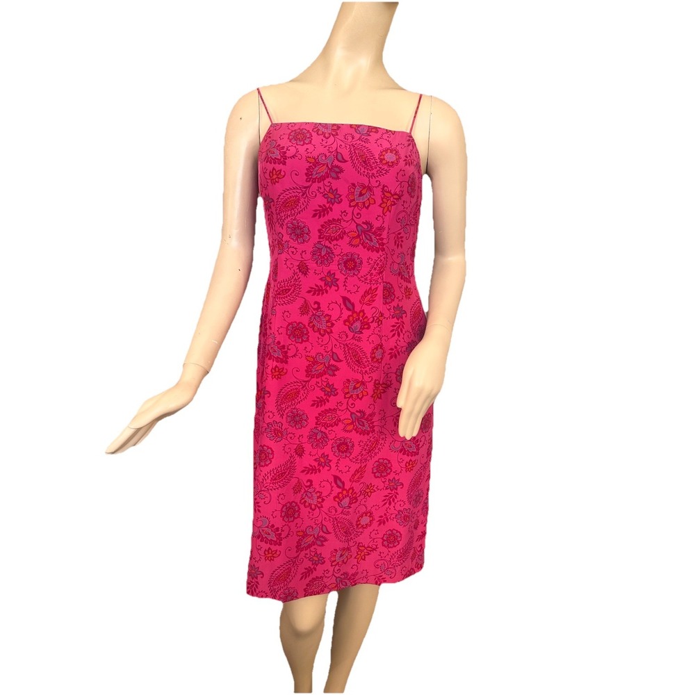 INC International Concepts Silk Dress Petite Floral Paisley‎ Vibrant Size 6P